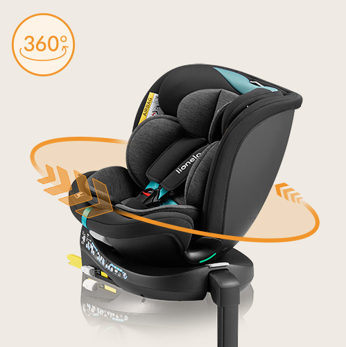 Lionelo Navy i-Size Black Turquoise — Kindersitz